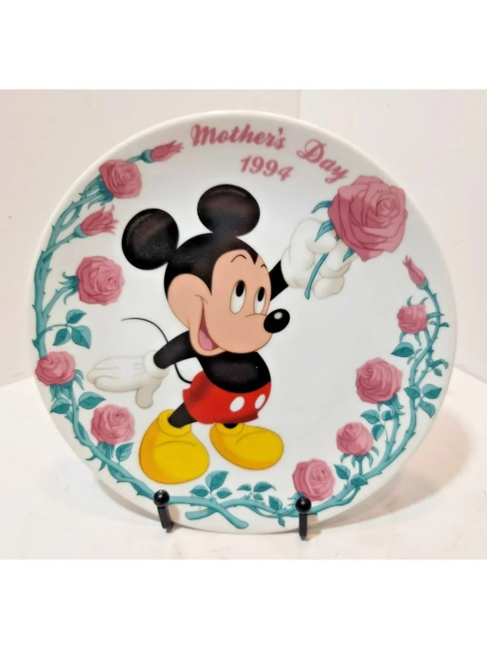 Vtg Grolier Collectibles Mother's Day Rose 1994 Walt Disney Mickey Mouse
